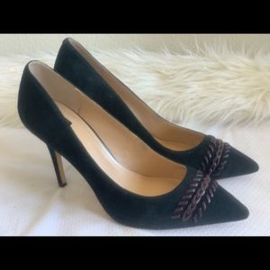 White House Black Market Black Velvet High Heels